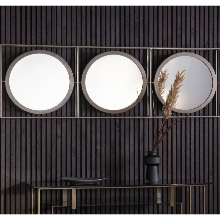 Luxurious Luster Metal Framed Mirror Zinc Large