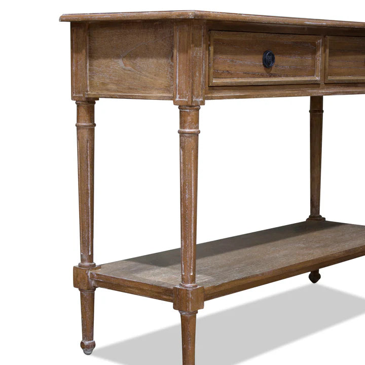 Luxurious Marseille Console Table - Weathered oak