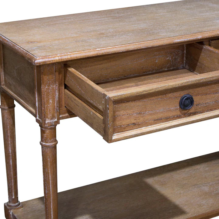 Luxurious Marseille Console Table - Weathered oak