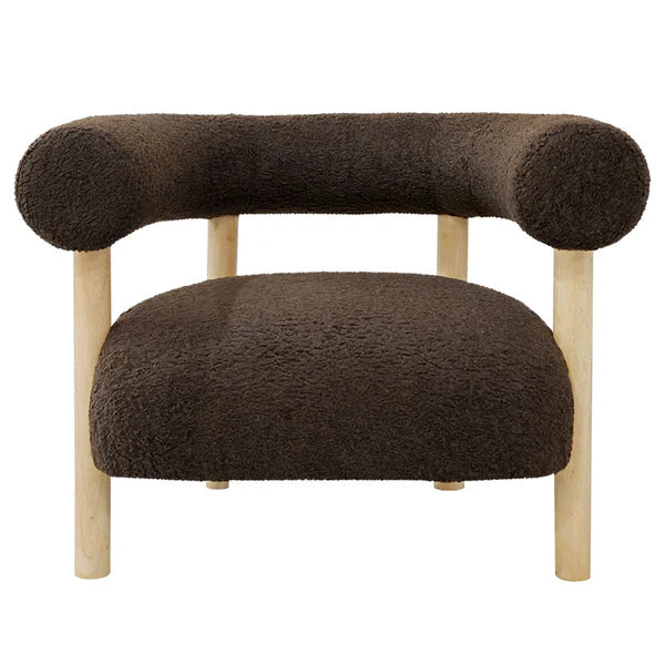 Luxurious Sherpa Chocolate Rocco Armchair