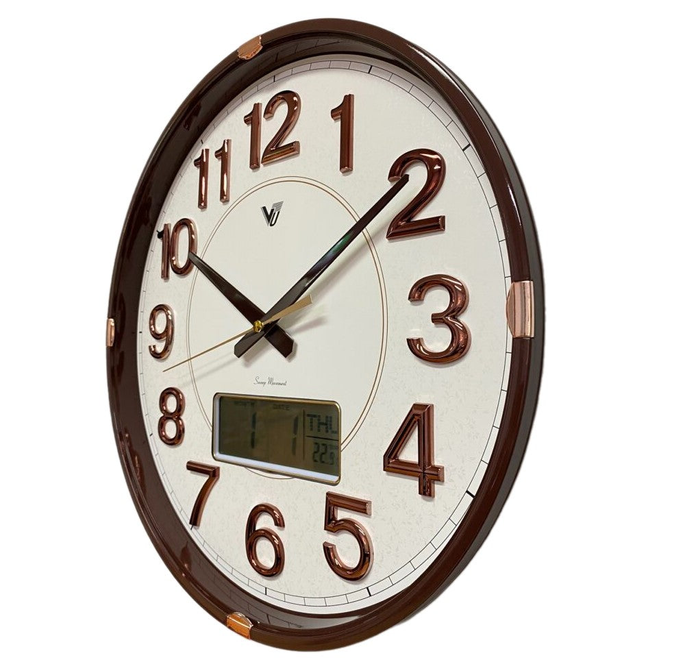 Luxury 3D Digital LCD Calendar Display Wall Clock