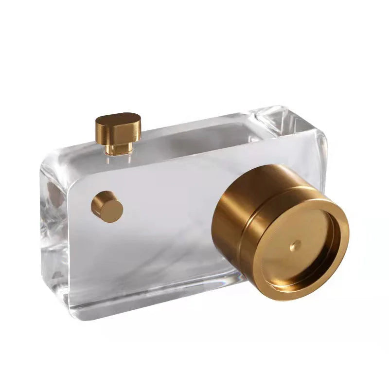 Luxury Crystal Camera Modern Desk Decor 12cms