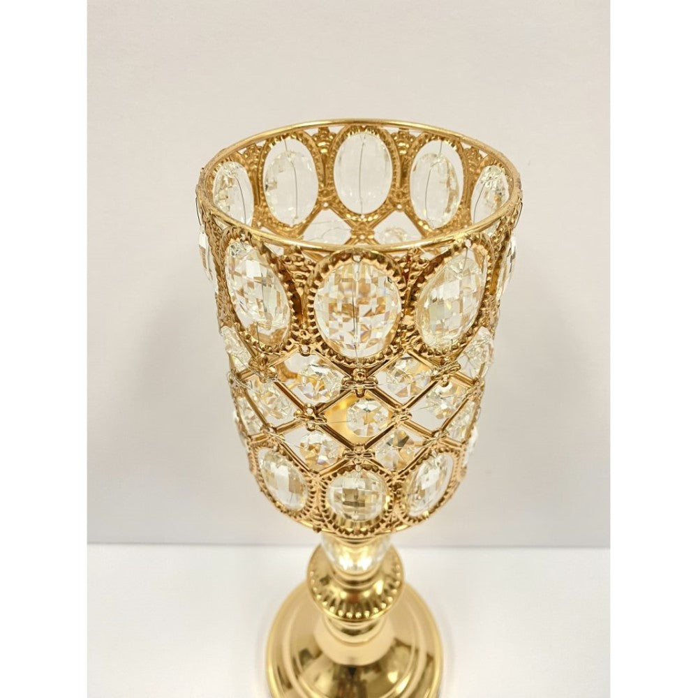 Luxury Crystal Gold Candlestick