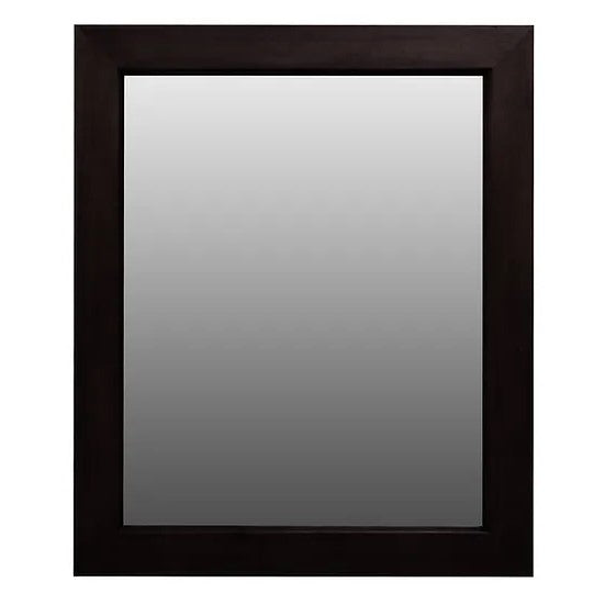 Luxury Solid Mahogany Timber Wall Mirror 120 x 100cms - Black