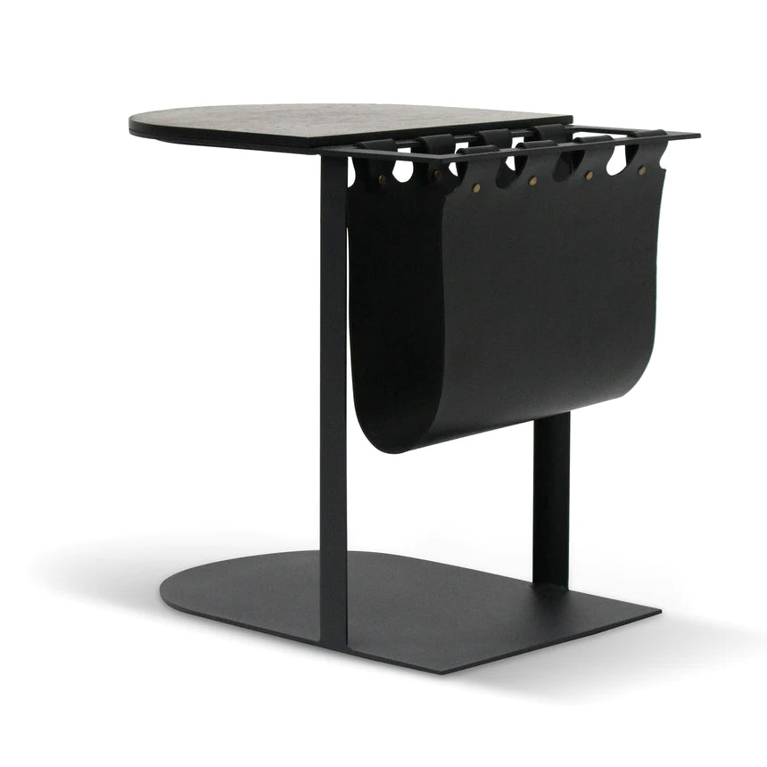 Majestic Maple Side Table 55cms - Black
