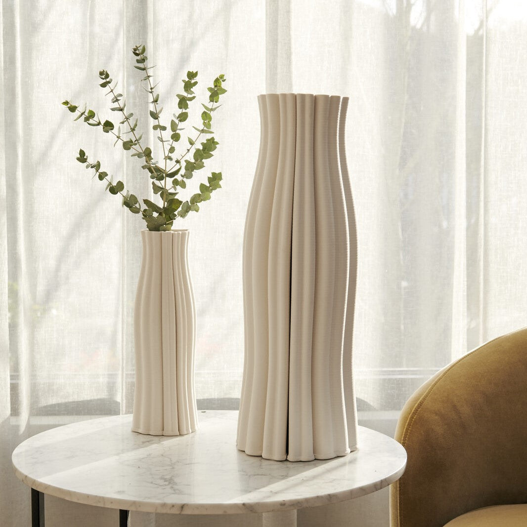 Majestic Snowfall Ceramic Vase - White (Available in 2 sizes)