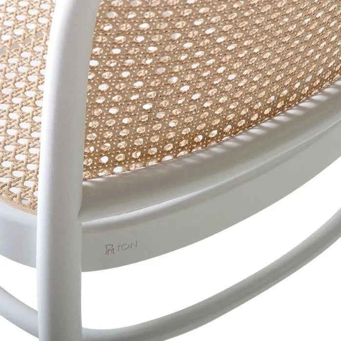 Maple Wooden Cane Backrest Dining Armchair (Available in 3 Colors)