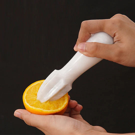 Marble Handmade Citrus Reamer - White
