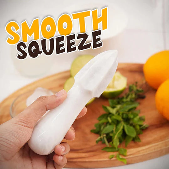 Marble Handmade Citrus Reamer - White