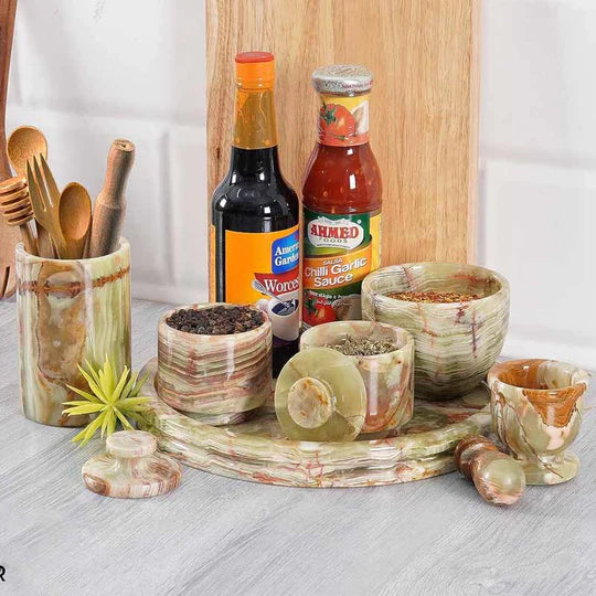 Marble Splendor Vanity Tray with Accessories (Available in 3 Colors)