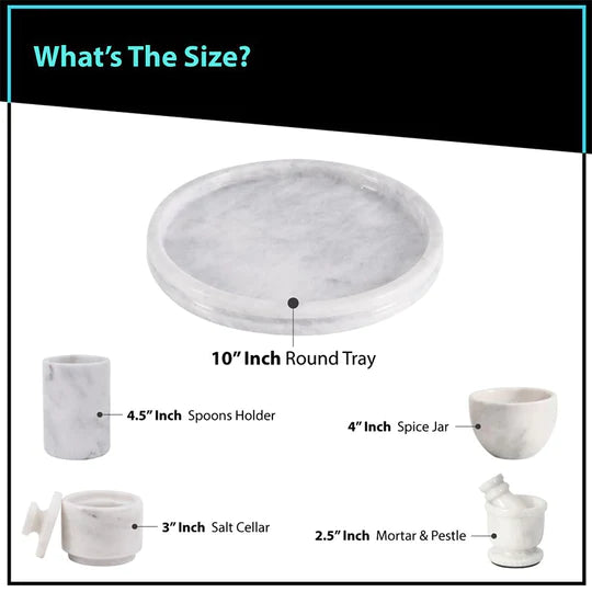 Marble Splendor Vanity Tray with Accessories (Available in 3 Colors)