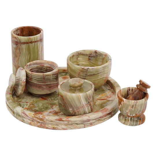Marble Splendor Vanity Tray with Accessories (Available in 3 Colors)