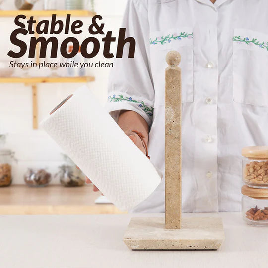 Marble Square Paper Towel Holder - Brown