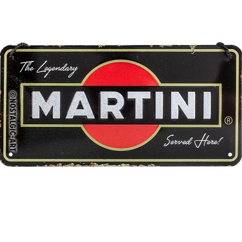 Martini Served Here - Nostalgic-Art Hanging Sign - 10 x 20cm