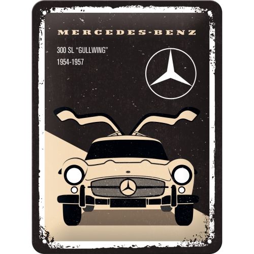 Mercedes-Benz 300SL Beige - Small Sign Board 15 x 20cm