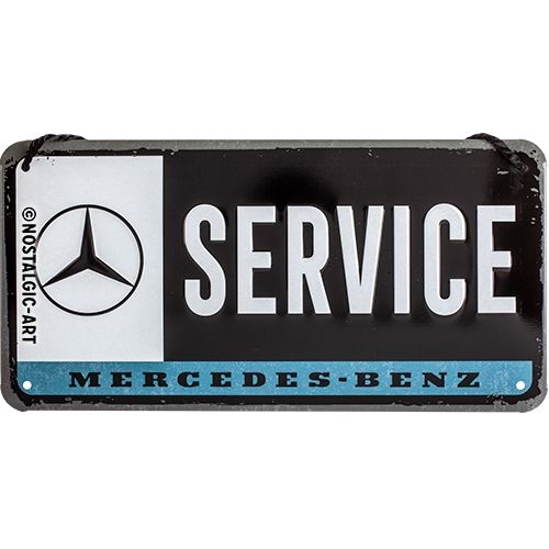 Mercedes-Benz Service - Nostalgic-Art Hanging Sign - 10 x 20cm