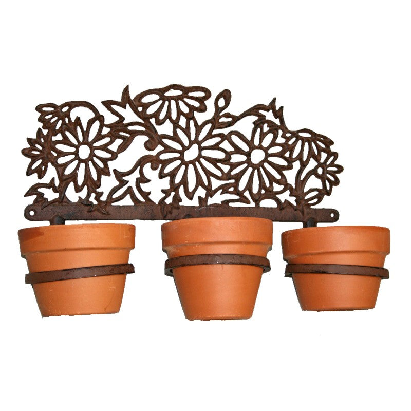 Metal Daisy Designer 3 Pot Planter