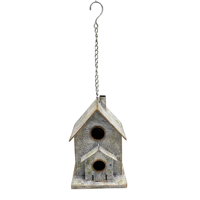 Metal Hanging Two-Storey Birdhouse