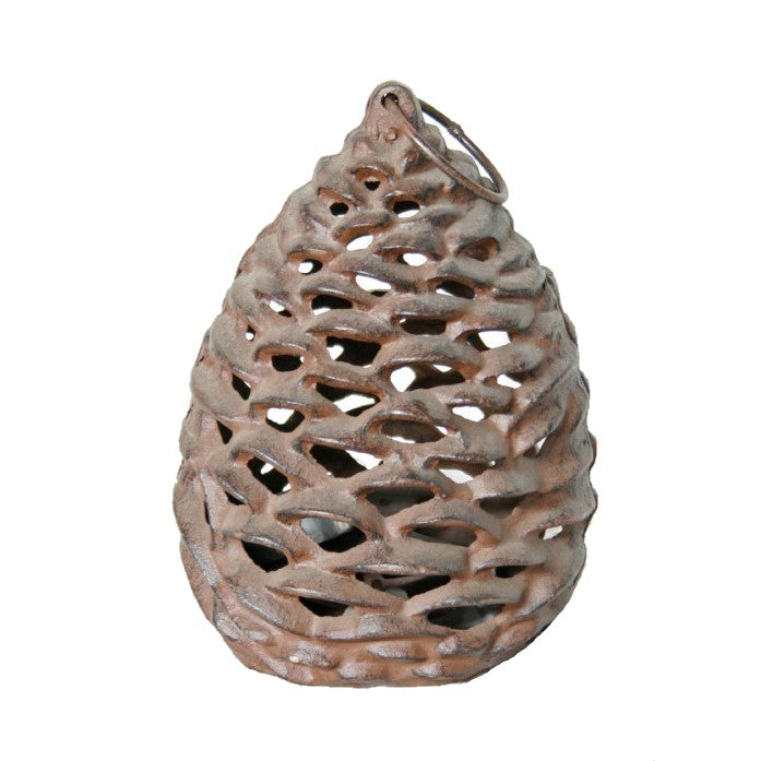 Metal Industrial Large Pinecone Lantern