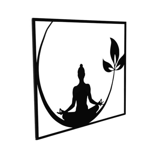 Metal Laser-Cut Meditation Buddha Wall Art