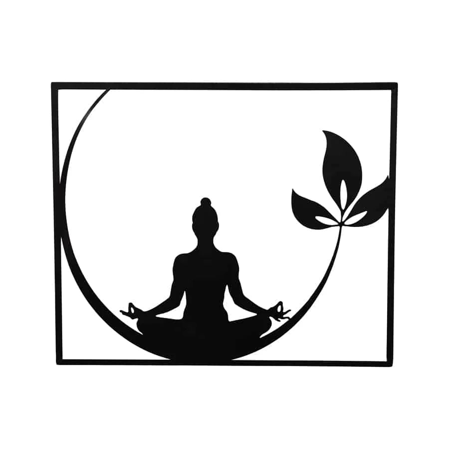 Metal Laser-Cut Meditation Buddha Wall Art