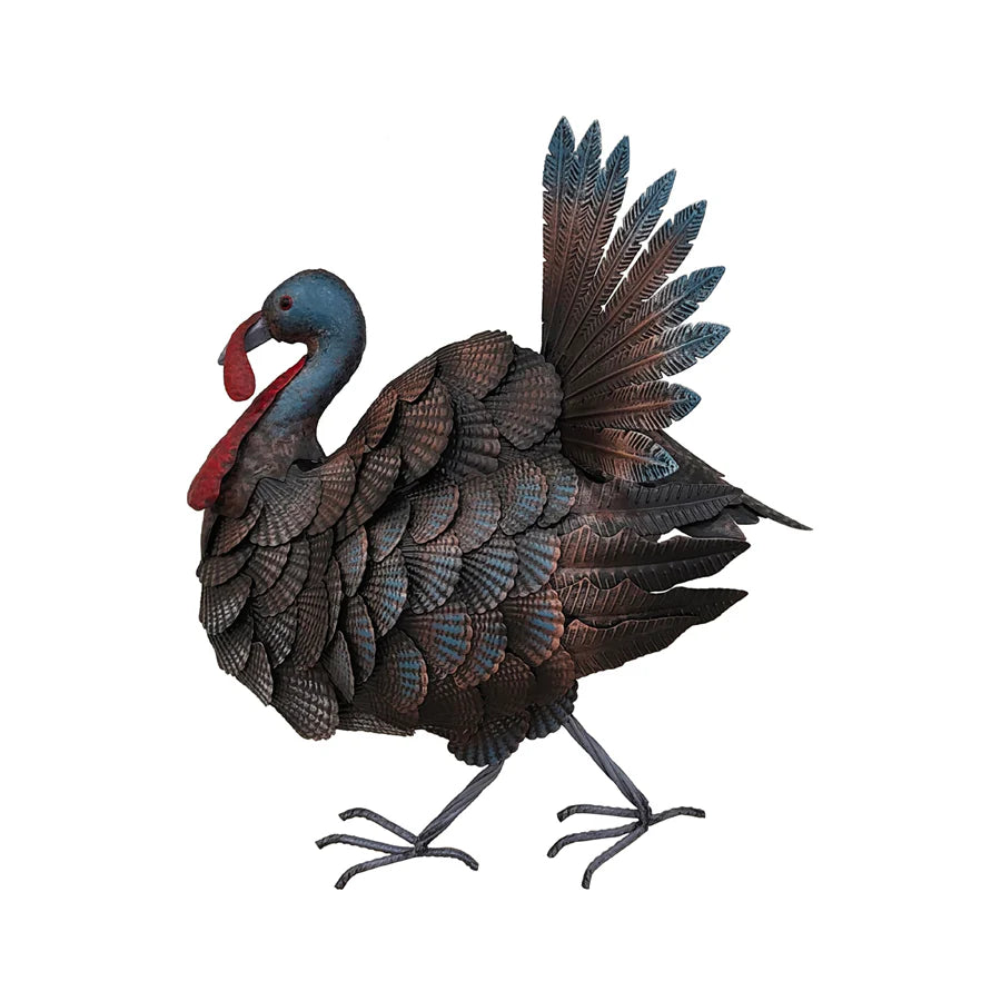 Metal Multicolor Mrs Turkey Wall Art - 47cms