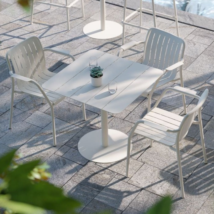 Metal Designer White Armchair with Cushion (Available in 2 colors)