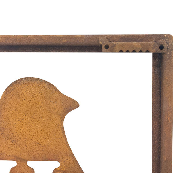 Metal Rust Laser Cut Home Birds Wall Art