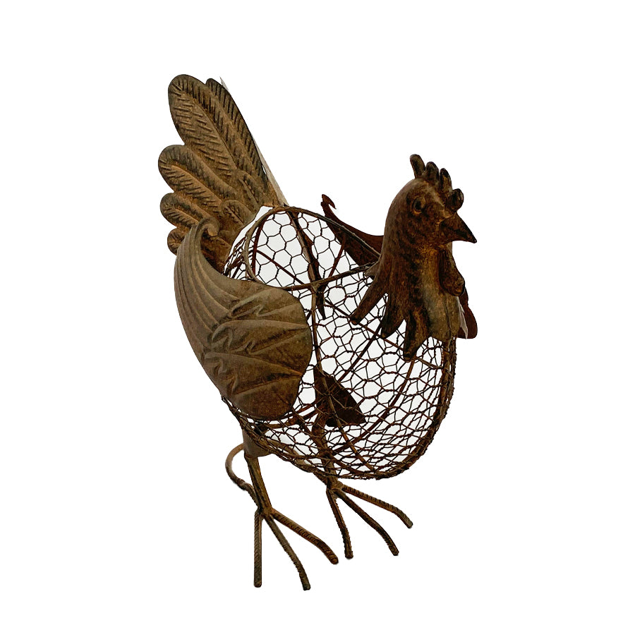 Metal Decorative Chook Egg Basket/Storage