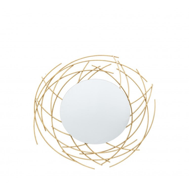 Metallic Wonder: A Unique Frame Mirror Gold