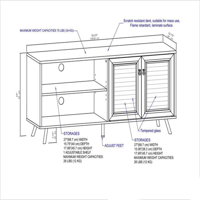 Metropolitan Marvel TV Unit in White