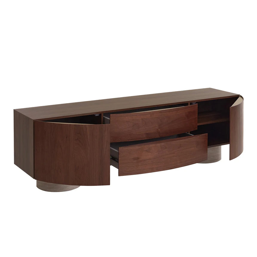 Mid-Century Walnut Entertainment Unit