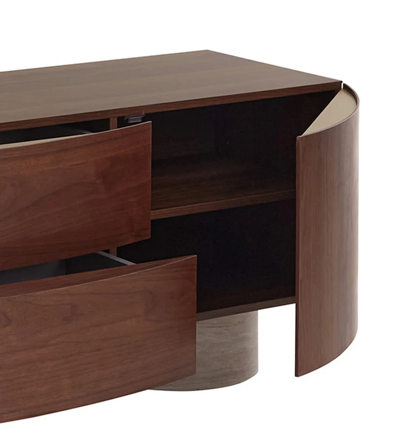 Mid-Century Walnut Entertainment Unit