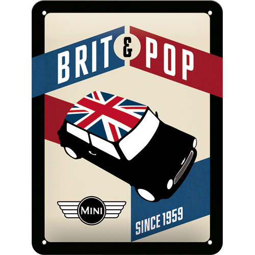 Mini - Brit Pop - Small Sign Board 15 x 20cm