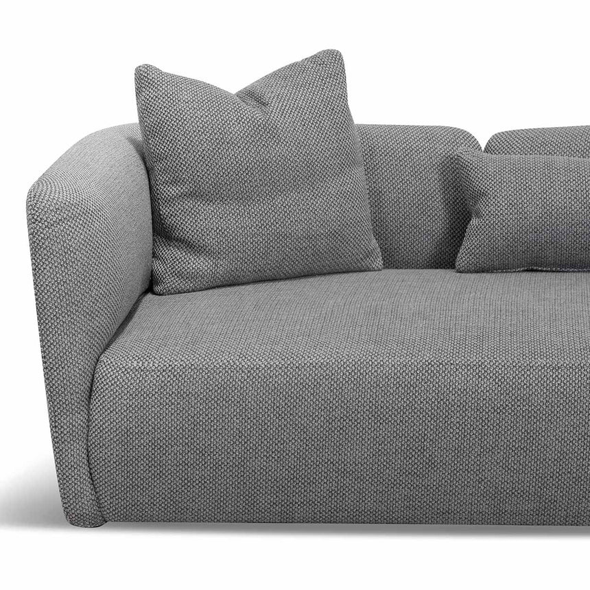 Minimalist Appeal 3-Seater Fabric Sofa - Noble Grey