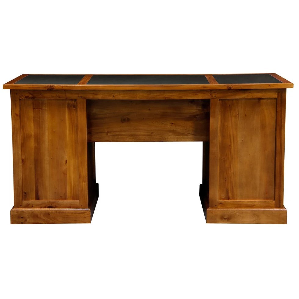 Minimalist Executive Desk 1 Door 6 Drawer - Light Brown
