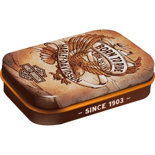 Mint Box Harley Davidson Born To Ride Eagle - Nostalgic-Art - 4x6x2cm