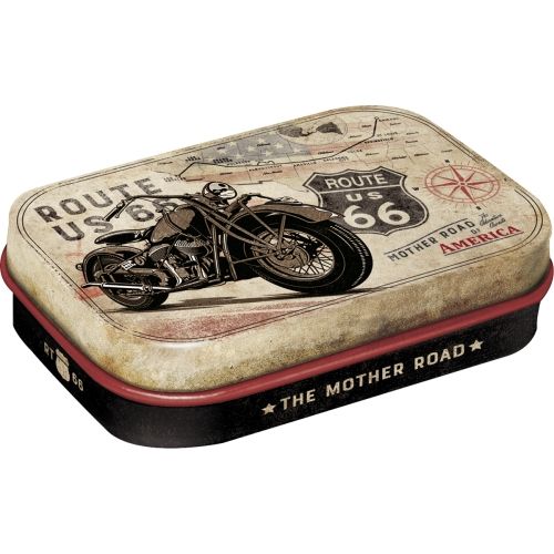 Mint Box Route 66 Bike Map - Nostalgic-Art - 4x6x2cm