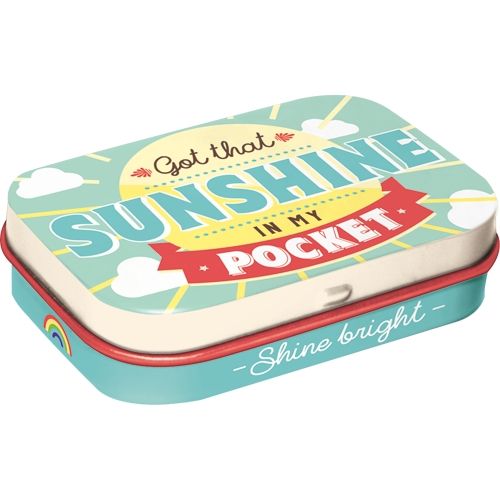 Mint Box Sunshine In My Pocket - Nostalgic-Art - 4x6x2cm