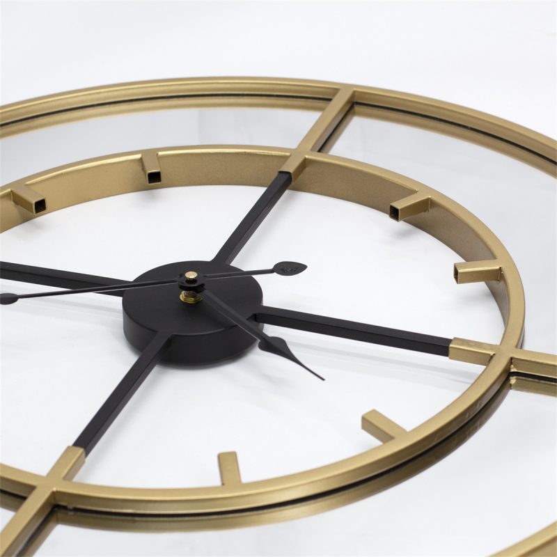 Mirror Dial Bronze Roman Numerals Wall Clock 60cms