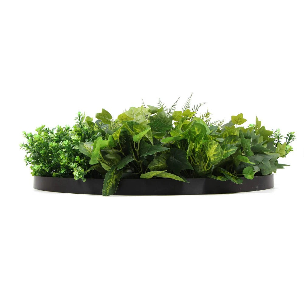 Mixed Green Fern Artificial Wall Disc 80cms