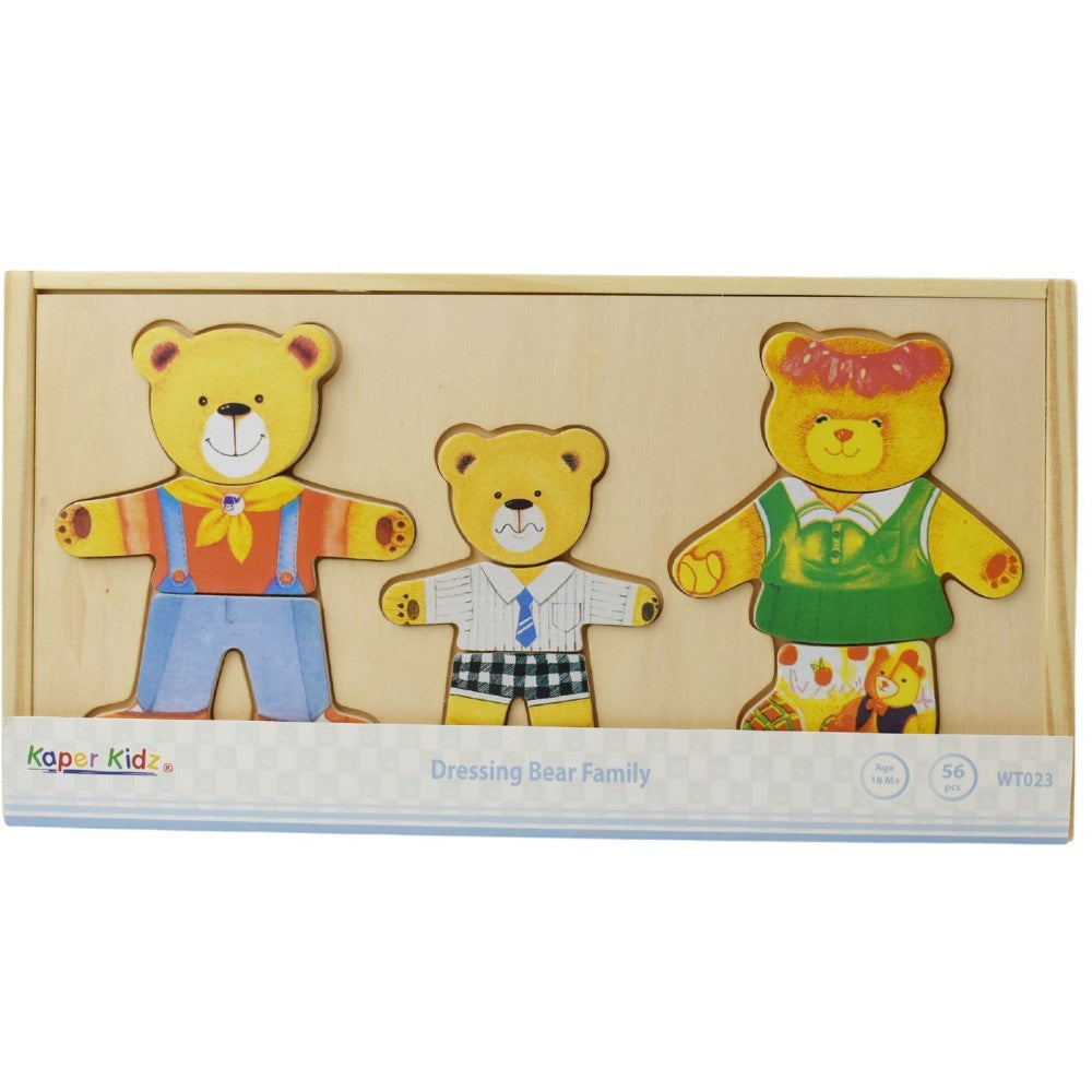 Mix n Match Wooden Bear Family Dressing Set
