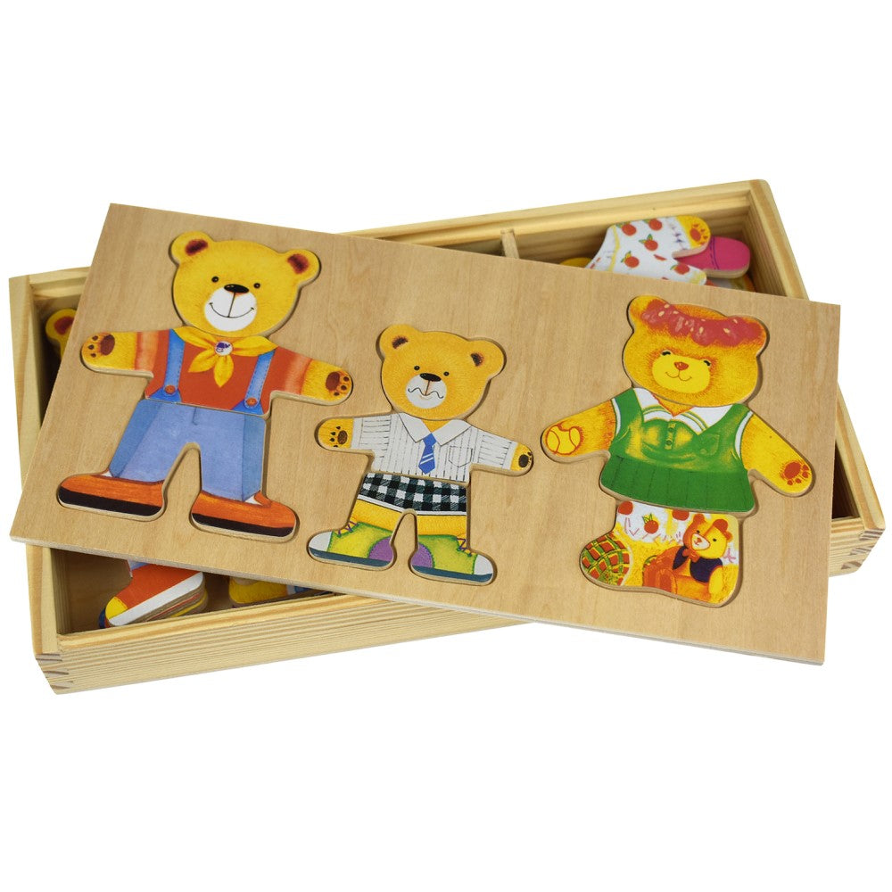 Mix n Match Wooden Bear Family Dressing Set