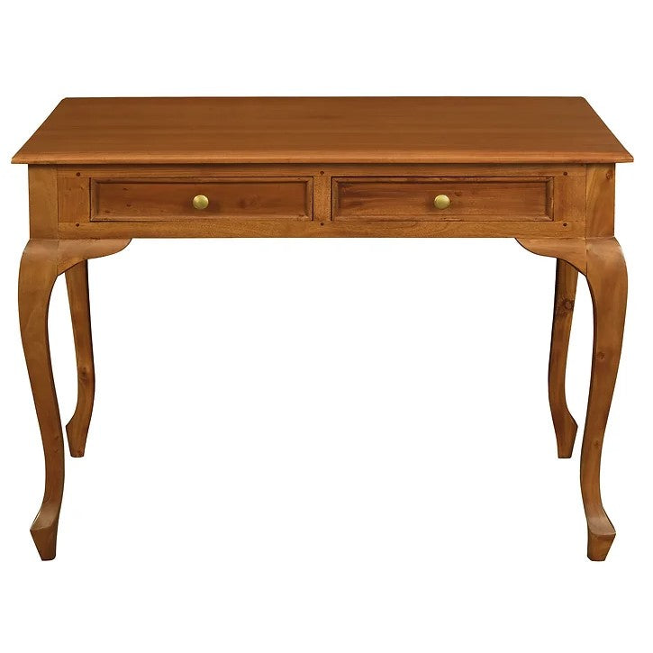 Modern 2 Drawer Office Desk - Light Brown