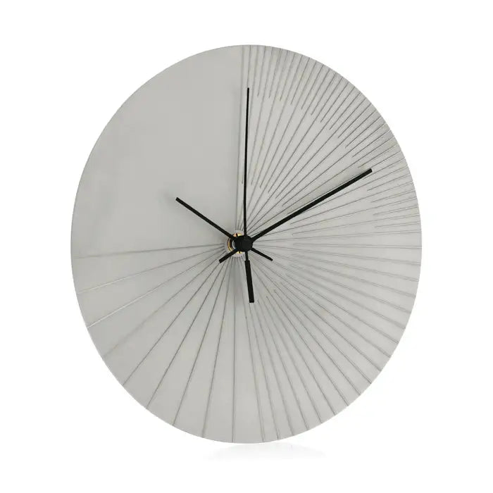 Modern Elegance Vapour Pewter Wall Clock