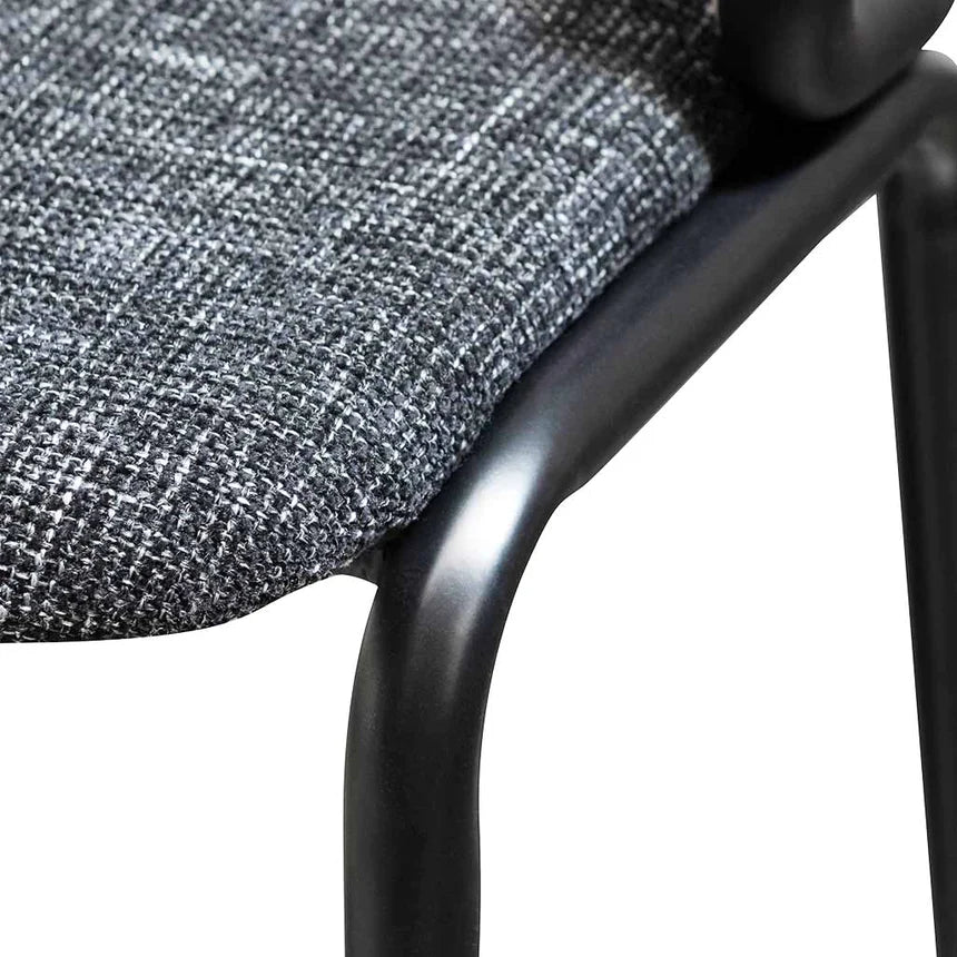 Modern Elm Dining Chair 75cms - Black