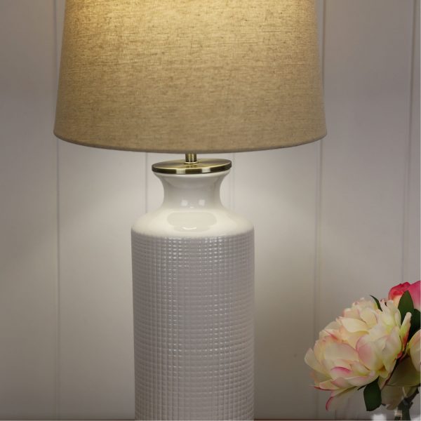 Modern Farmhouse Lamp with Harp Shade