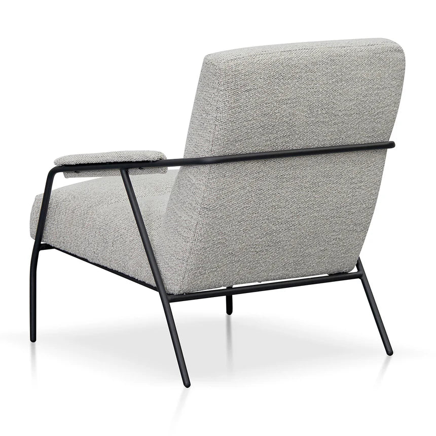 Modern Minimalism Fabric Armchair - Fog Grey
