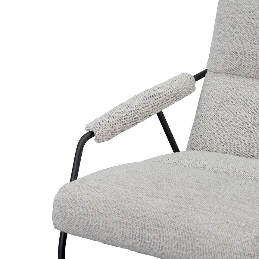 Modern Minimalism Fabric Armchair - Fog Grey