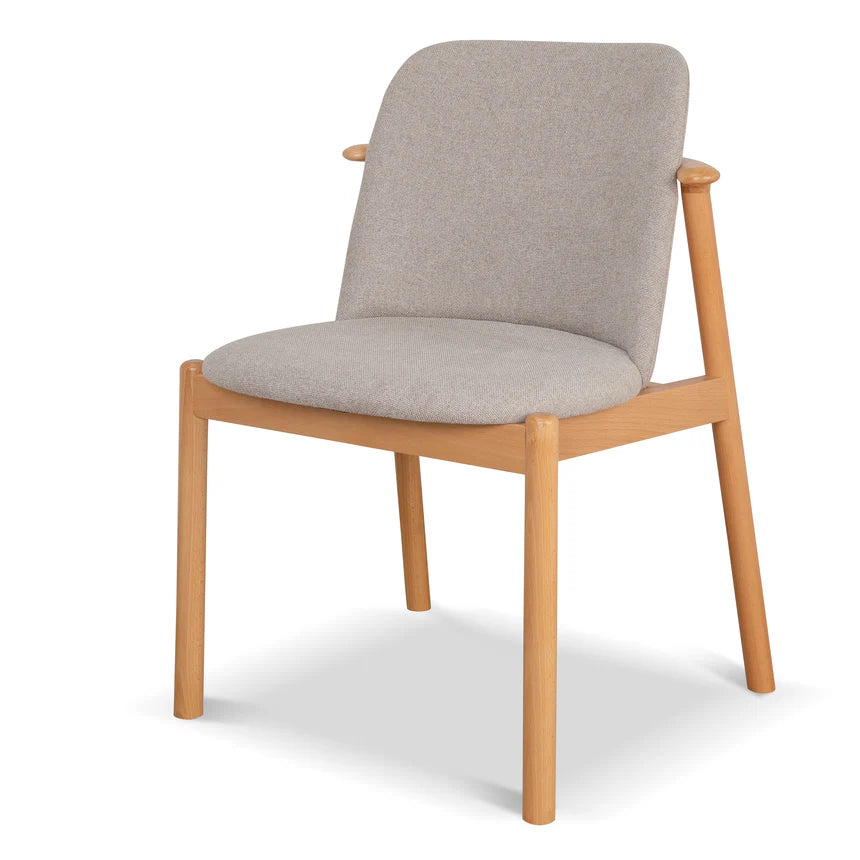 Modern Natural Wood Dining Chairs - Set of 2